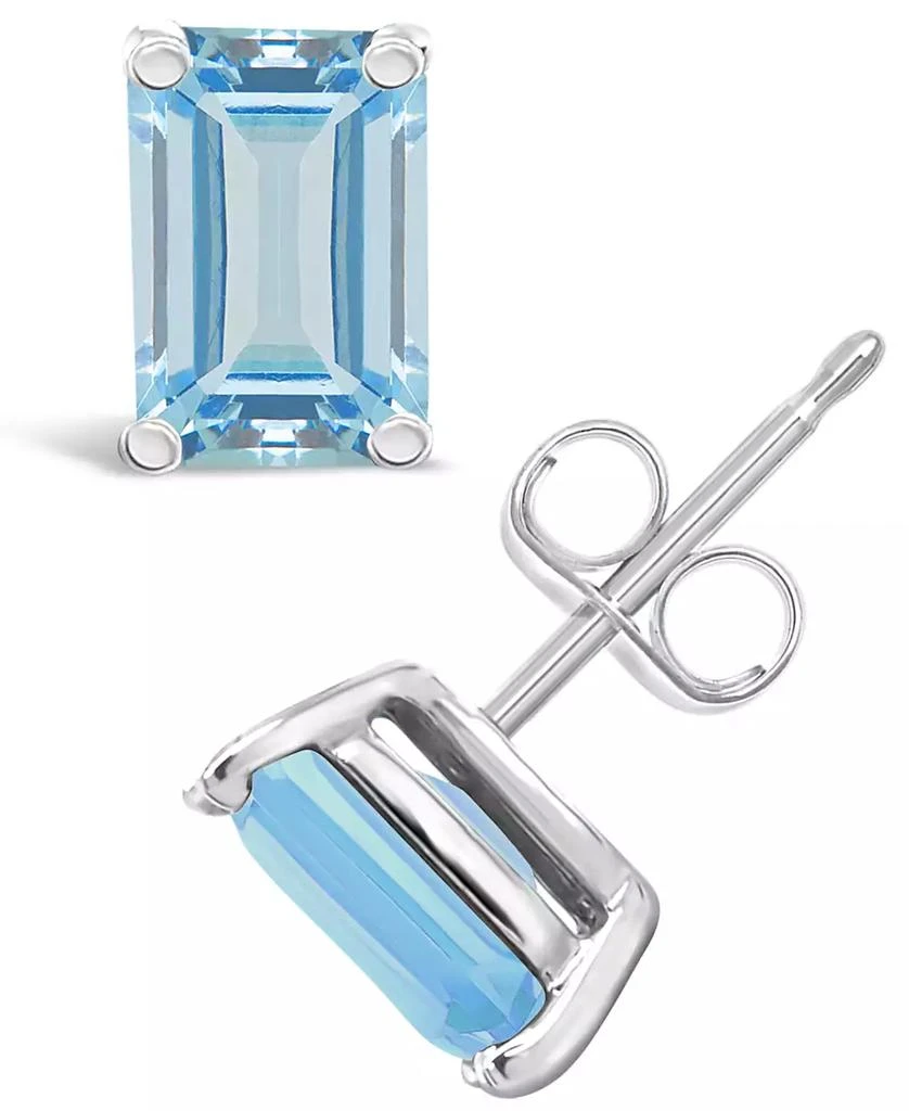 商品Macy's|Aquamarine (1 ct. t.w.) Stud Earrings in 14K Yellow Gold or 14K White Gold,价格¥5014,第1张图片