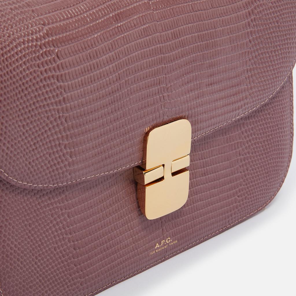 商品A.P.C.|A.P.C. Small Grace Lizard-Effect Leather Shoulder Bag,价格¥5316,第6张图片详细描述