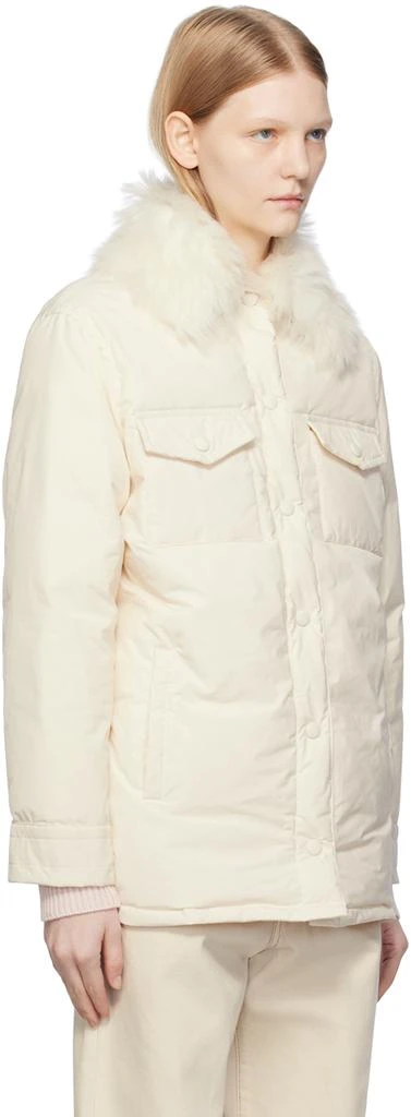 商品Yves Salomon|SSENSE Exclusive Off-White Down Jacket,价格¥2351,第2张图片详细描述