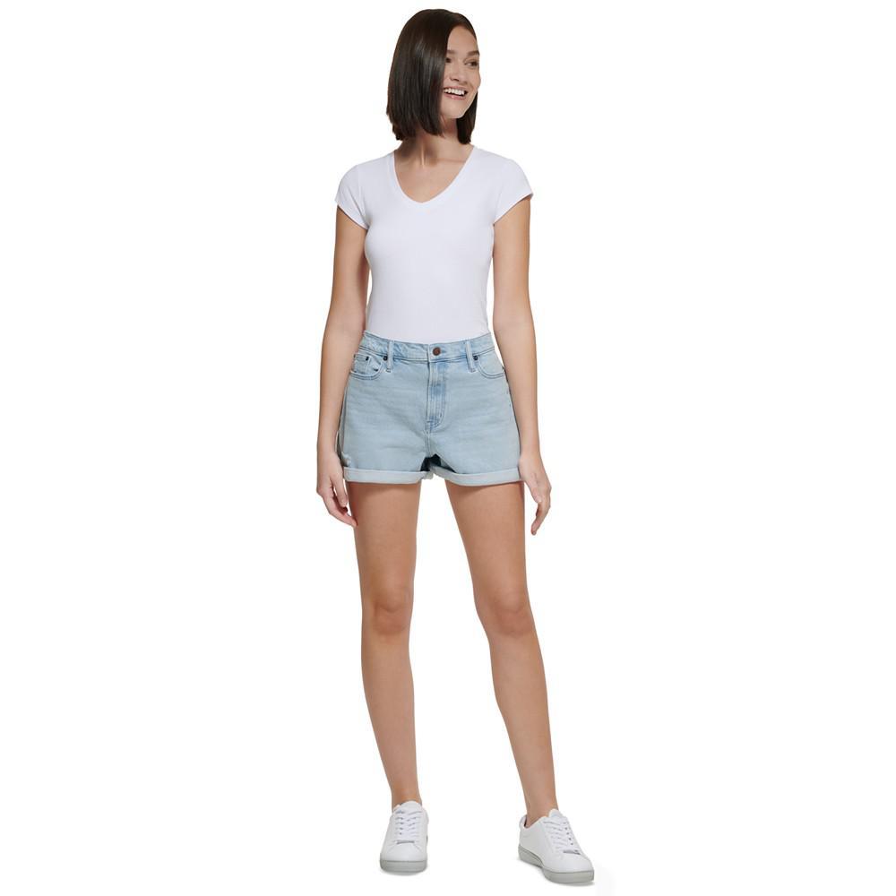 商品Calvin Klein|Rolled-Cuff Mom Shorts,价格¥265,第6张图片详细描述