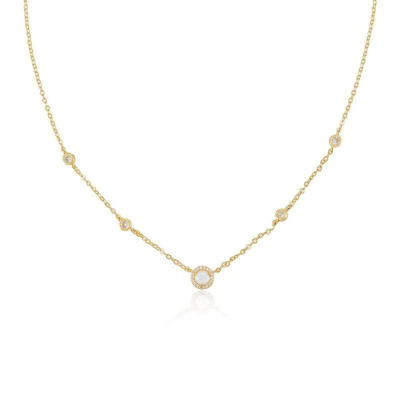 商品Ettika Jewelry|Olivia Opal and Crystal Necklace ONE SIZE ONLY,价格¥378,第1张图片