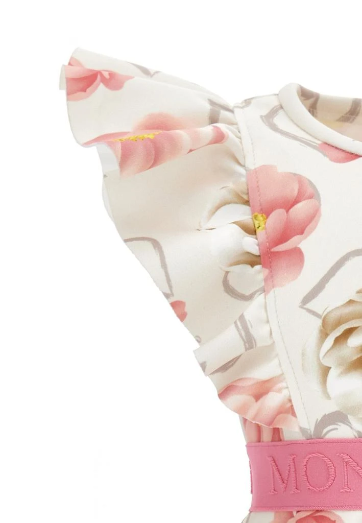 商品MONNALISA|Monnalisa Logo-Waistband Floral Printed Ruffled Dress,价格¥1594,第3张图片详细描述