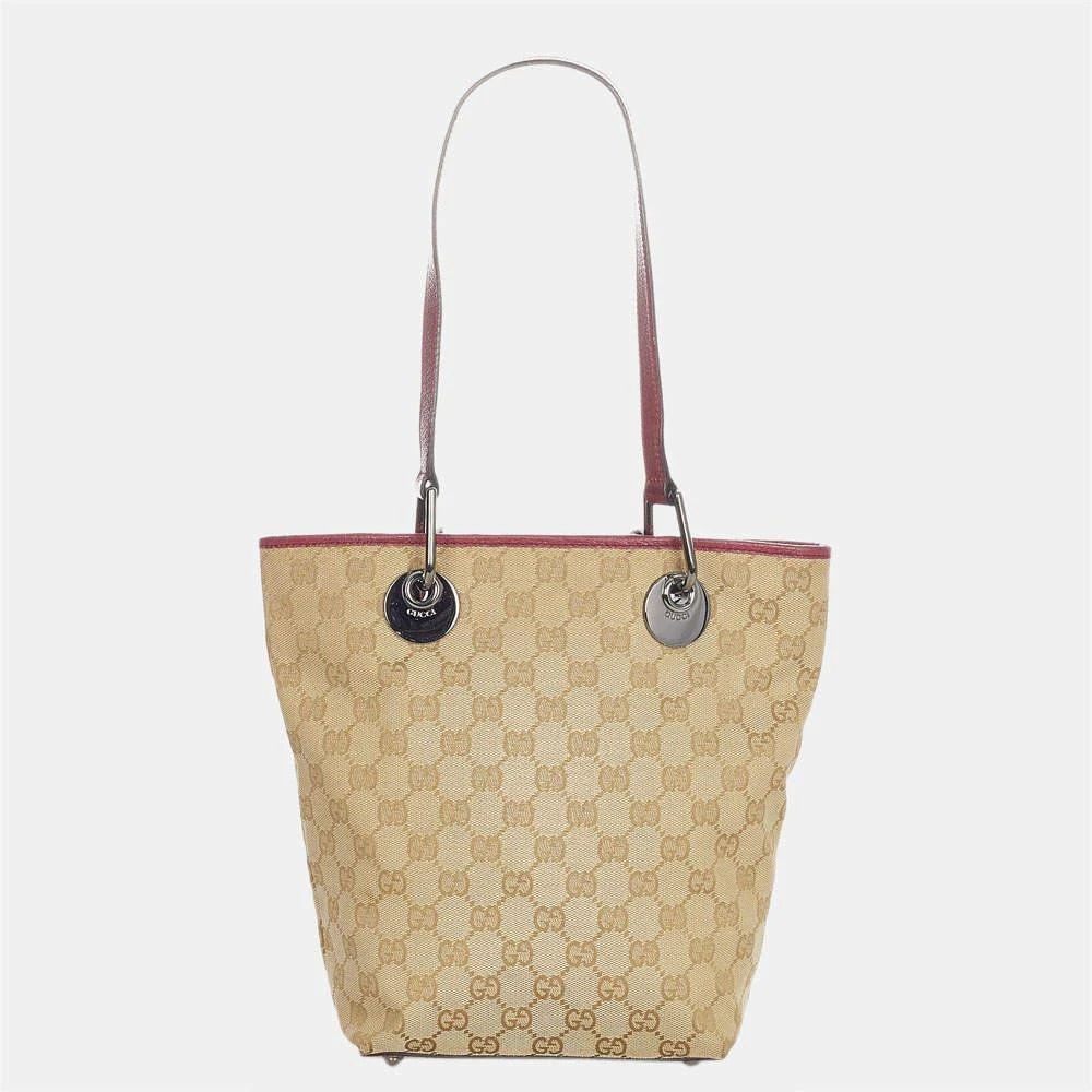 商品[二手商品] Gucci|Gucci Brown/Beige GG Canvas Eclipse Tote Bag,价格¥3549,第1张图片