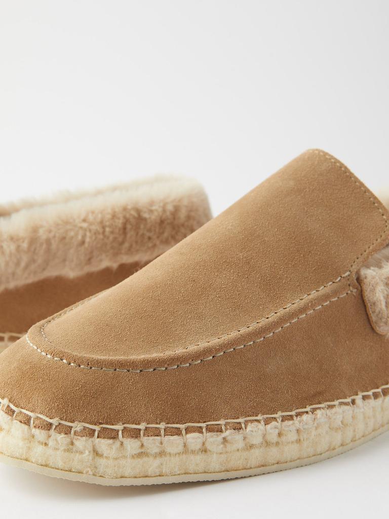 商品MANEBÍ|Faux fur-lined suede espadrille loafers,价格¥733,第4张图片详细描述
