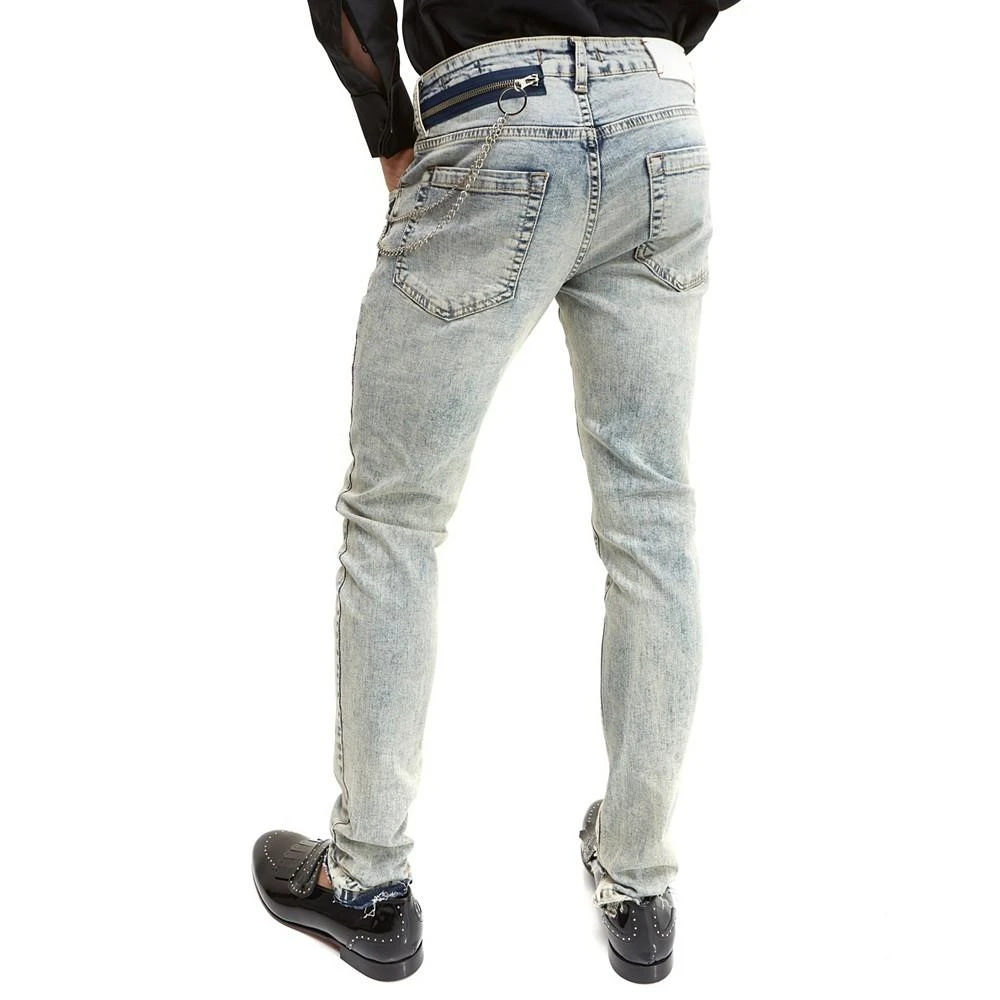 商品RON TOMSON|Men's Modern Grunge Skinny Fit Denim Jeans,价格¥890,第4张图片详细描述