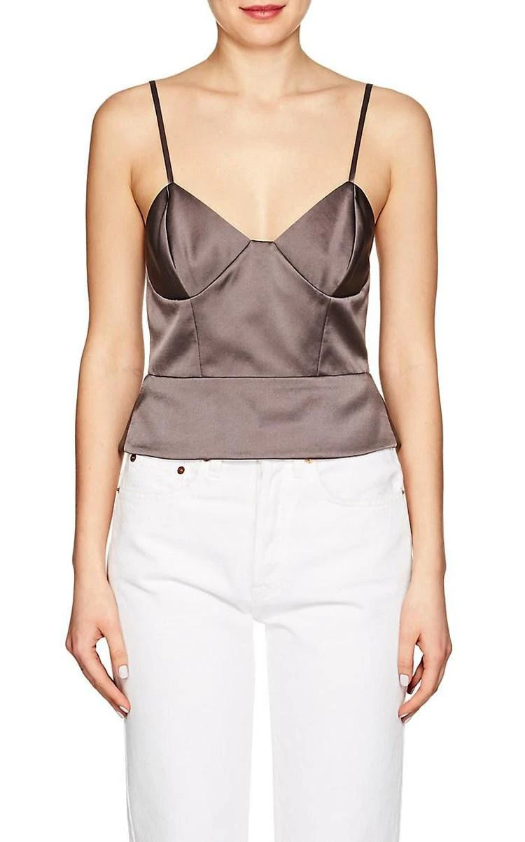 商品Mason by Michelle Mason|Silk Charmeuse Crop Cami,价格¥1413,第1张图片