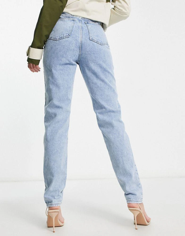 商品ASOS|ASOS DESIGN Tall relaxed mom jeans in light blue,价格¥114,第2张图片详细描述