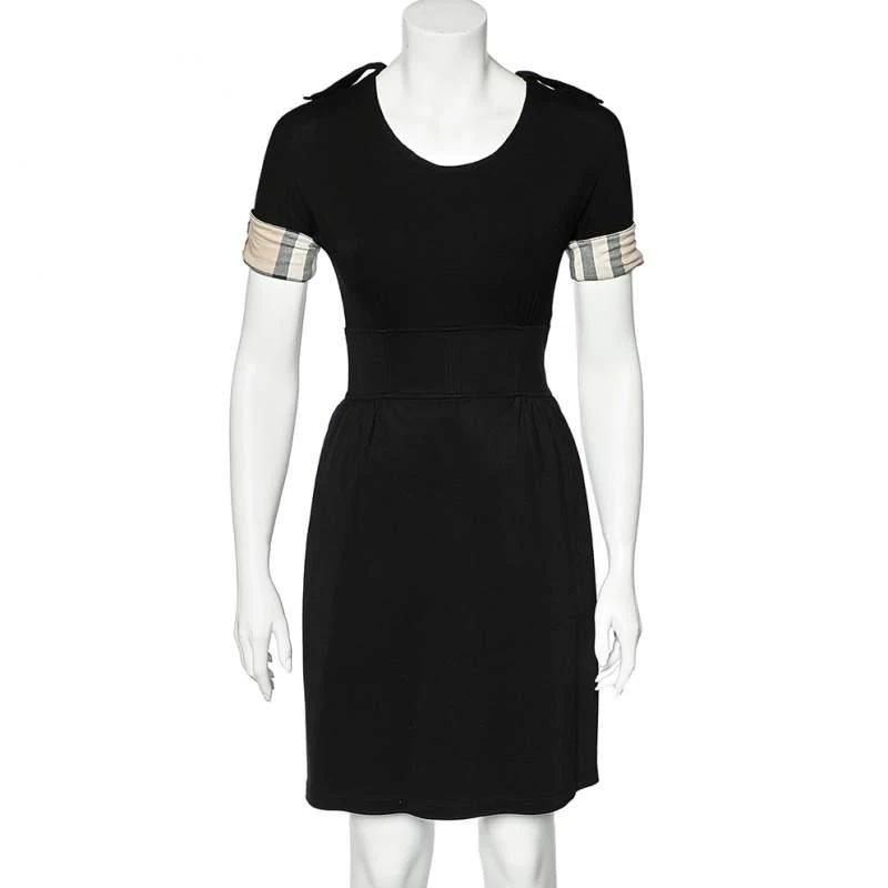 商品[二手商品] Burberry|Burberry Brit Black Stretch Knit Short Sleeve Dress S,价格¥886,第1张图片