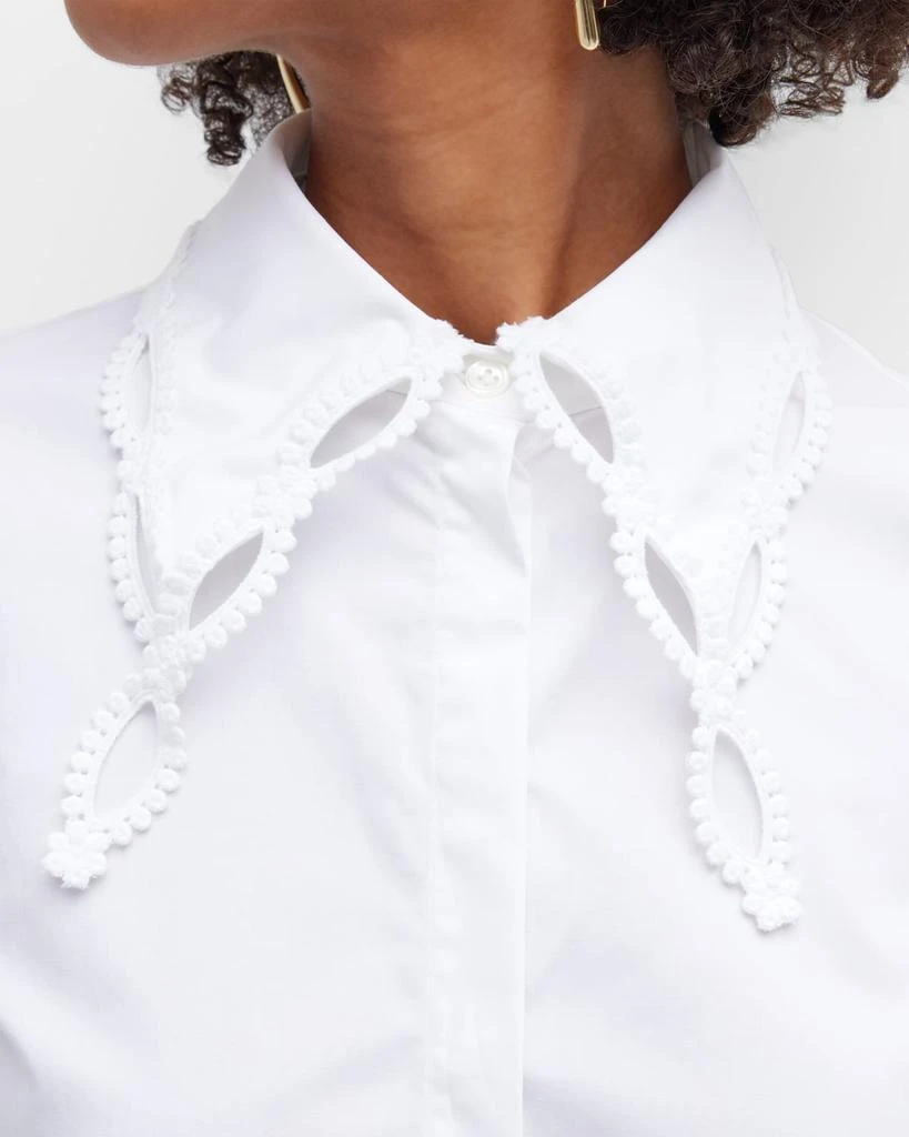 商品Paco Rabanne|Scalloped Embroidery Peplum Shirt,价格¥3982,第5张图片详细描述