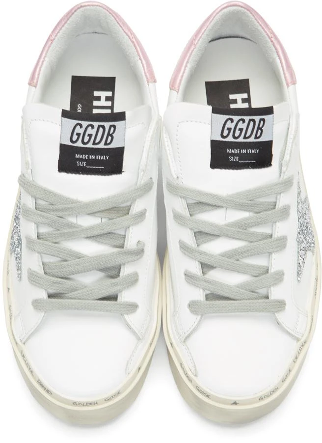 商品Golden Goose|White & Grey Hi Star Sneakers 运动鞋,价格¥4315,第5张图片详细描述