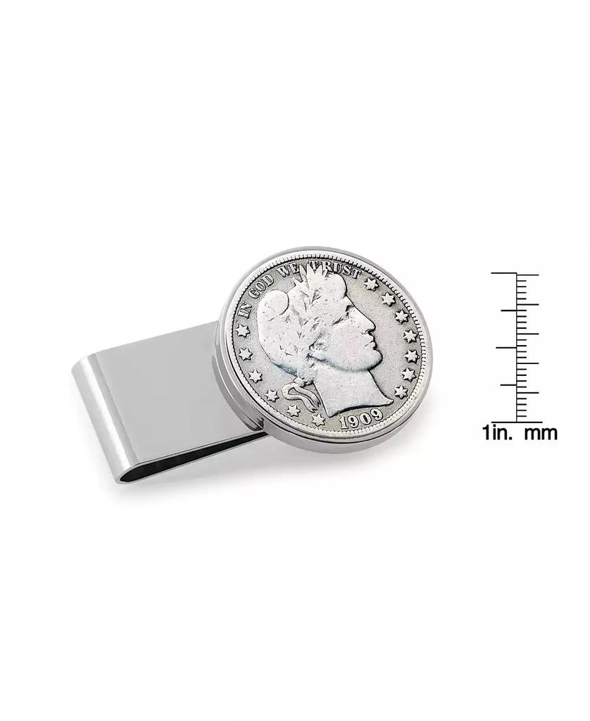 商品American Coin Treasures|Men's Silver Barber Half Dollar Stainless Steel Coin Money Clip,价格¥598,第2张图片详细描述