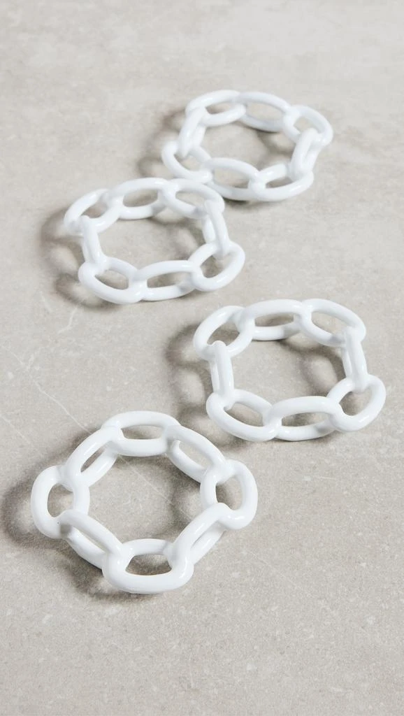 商品Kim Seybert|Enamel Chain Link Napkin Ring Set of 4,价格¥276,第2张图片详细描述