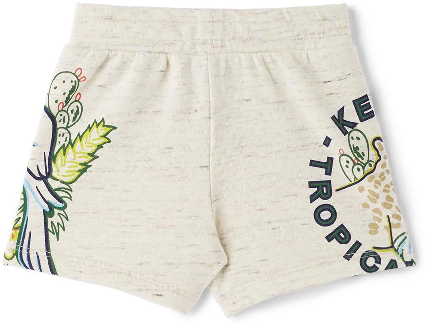 商品Kenzo|Baby Green & Beige T-Shirt & Shorts Set,价格¥841,第5张图片详细描述