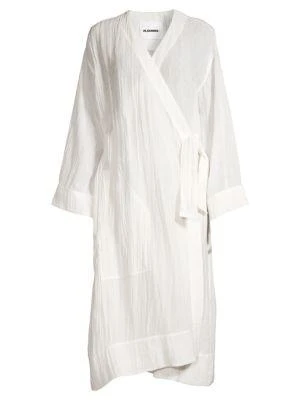 商品Jil Sander|Linen Midi Wrap Dress,价格¥1810,第3张图片详细描述