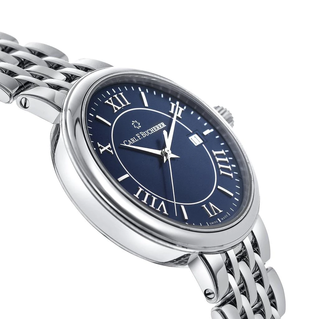 商品Carl F. Bucherer|Carl F. Bucherer Adamavi AutoDate Blue Dial Stainless Steel Automatic Men's Watch 00.10314.08.55.21,价格¥13361,第1张图片详细描述