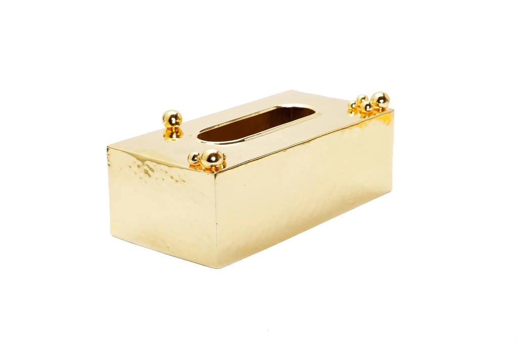 商品Classic Touch Decor|Gold Hammered Tissue Box with Ball Design,价格¥382,第3张图片详细描述