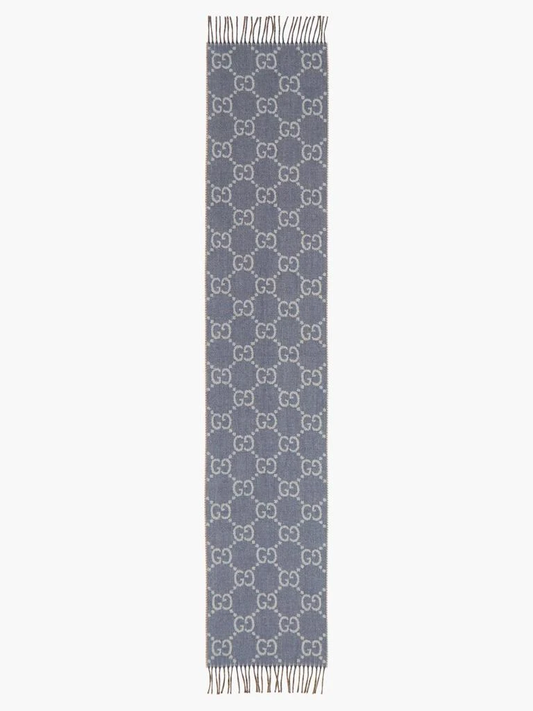 商品Gucci|GG logo-jacquard wool scarf,价格¥3159,第3张图片详细描述