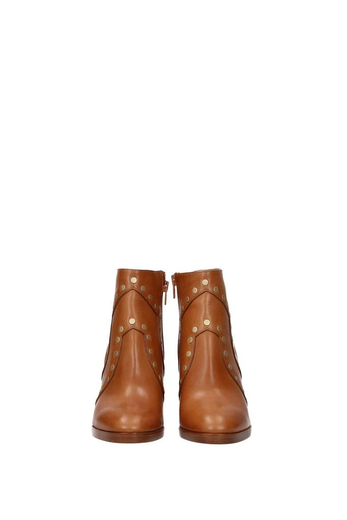 商品Celine|Ankle boots Leather Brown Tan,价格¥3629,第3张图片详细描述