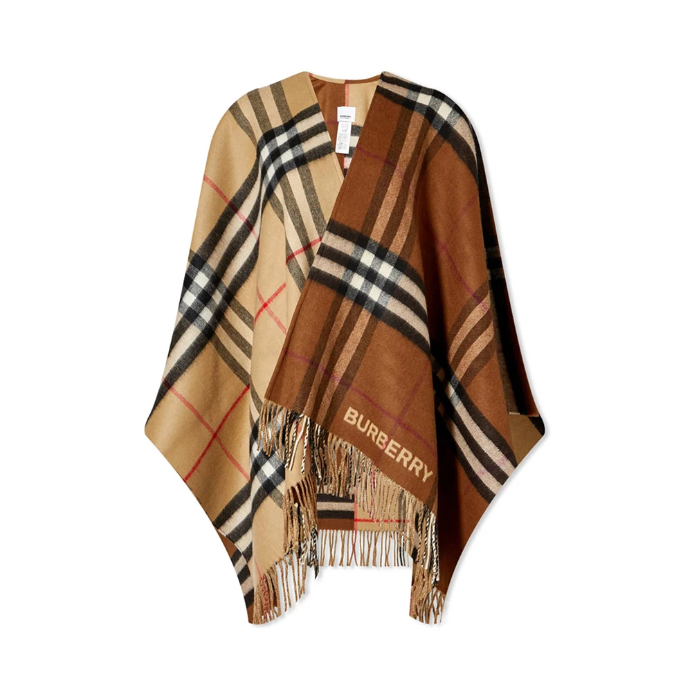 商品[国内直发] Burberry|BURBERRY 拼色女士斗篷 8059406,价格¥12360,第1张图片