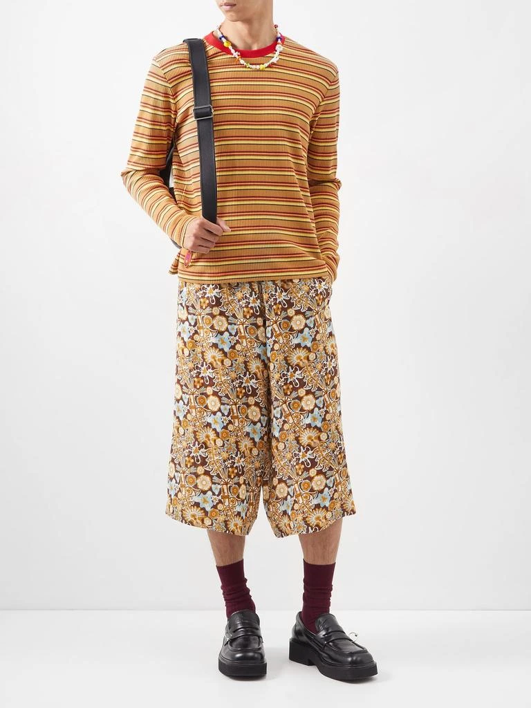 商品Charles Jeffrey Loverboy|Floral-print cotton Bermuda shorts,价格¥1328,第2张图片详细描述