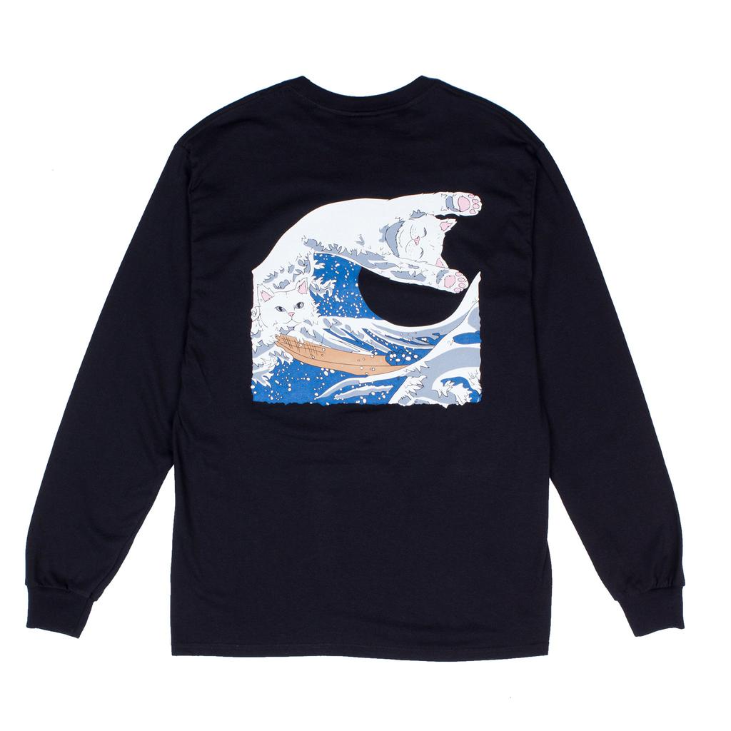 The Great Wave Of Nerm Long Sleeve (Black)商品第1张图片规格展示