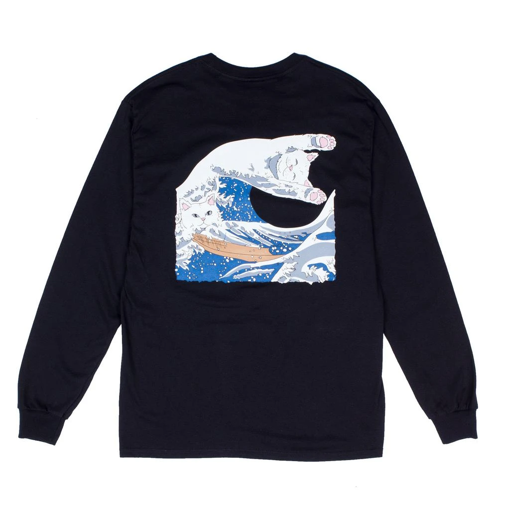 商品RIPNDIP|The Great Wave Of Nerm Long Sleeve (Black),价格¥287,第1张图片