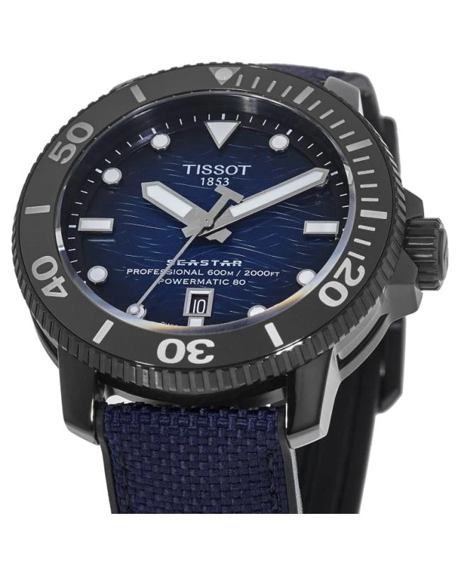 商品Tissot|Tissot Seastar 2000 Professional  Automatic Blue Dial Rubber Strap Men's Watch T120.607.37.041.00,价格¥6343,第2张图片详细描述