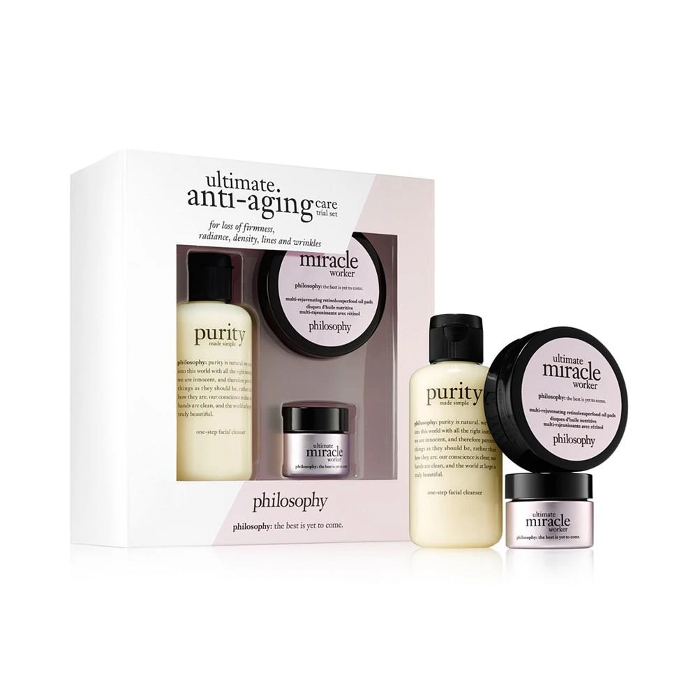 商品philosophy|3-Pc. Ultimate Anti-Aging Care Trial Set,价格¥369,第1张图片