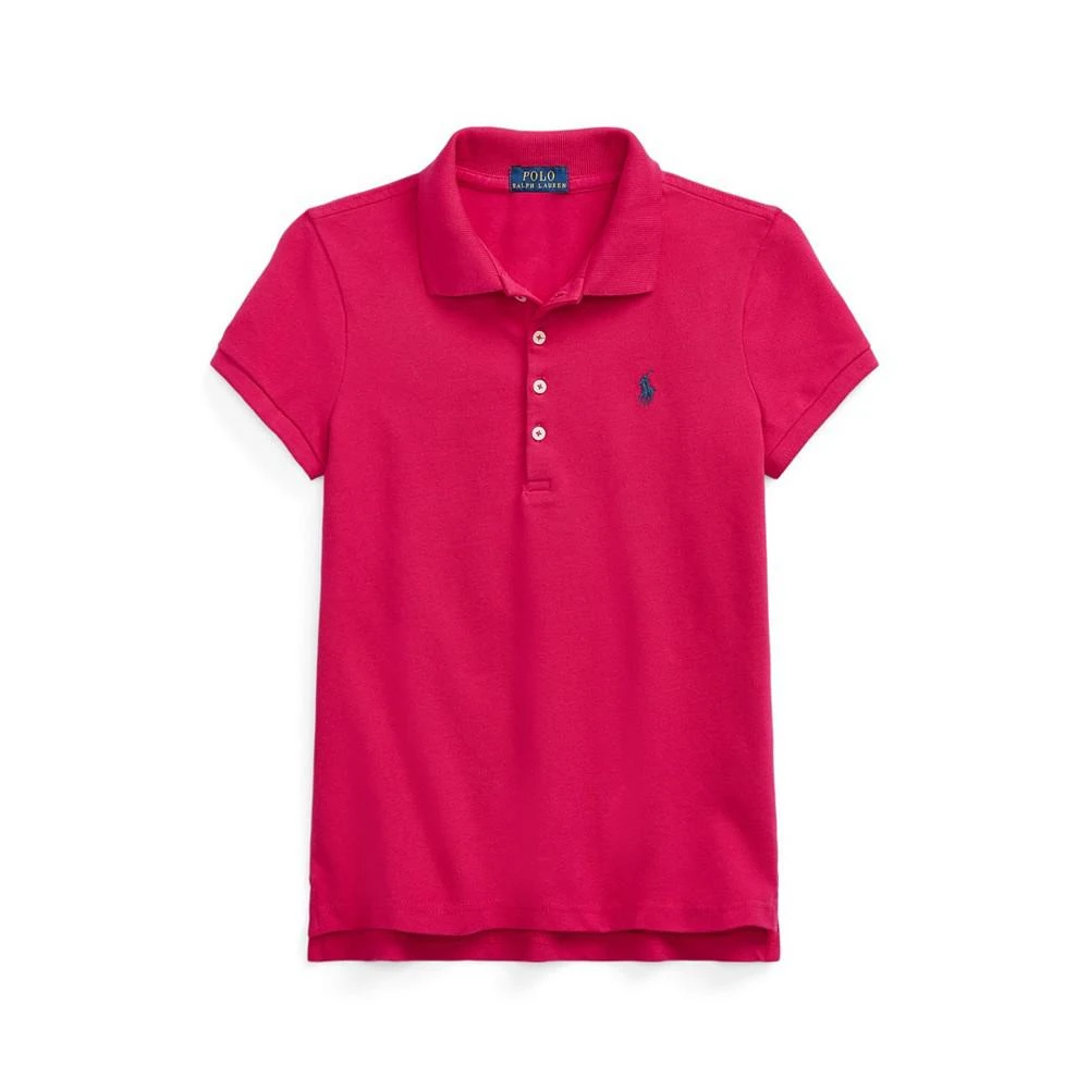 商品Ralph Lauren|Big Girls Stretch Pique Polo Shirt,价格¥147,第1张图片