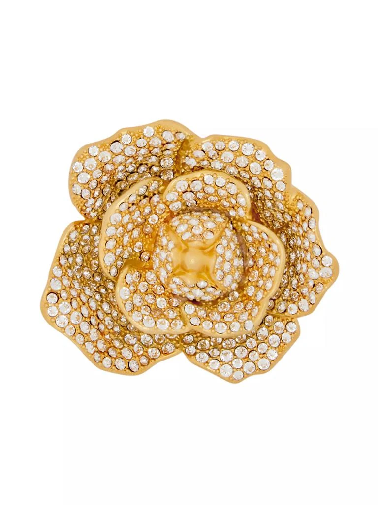 商品Oscar de la Renta|Goldtone & Glass Crystal Gardenia Brooch,价格¥4304,第1张图片