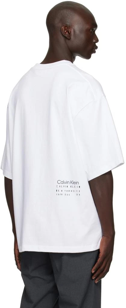 商品Calvin Klein|White Smooth T-Shirt,价格¥270,第3张图片详细描述