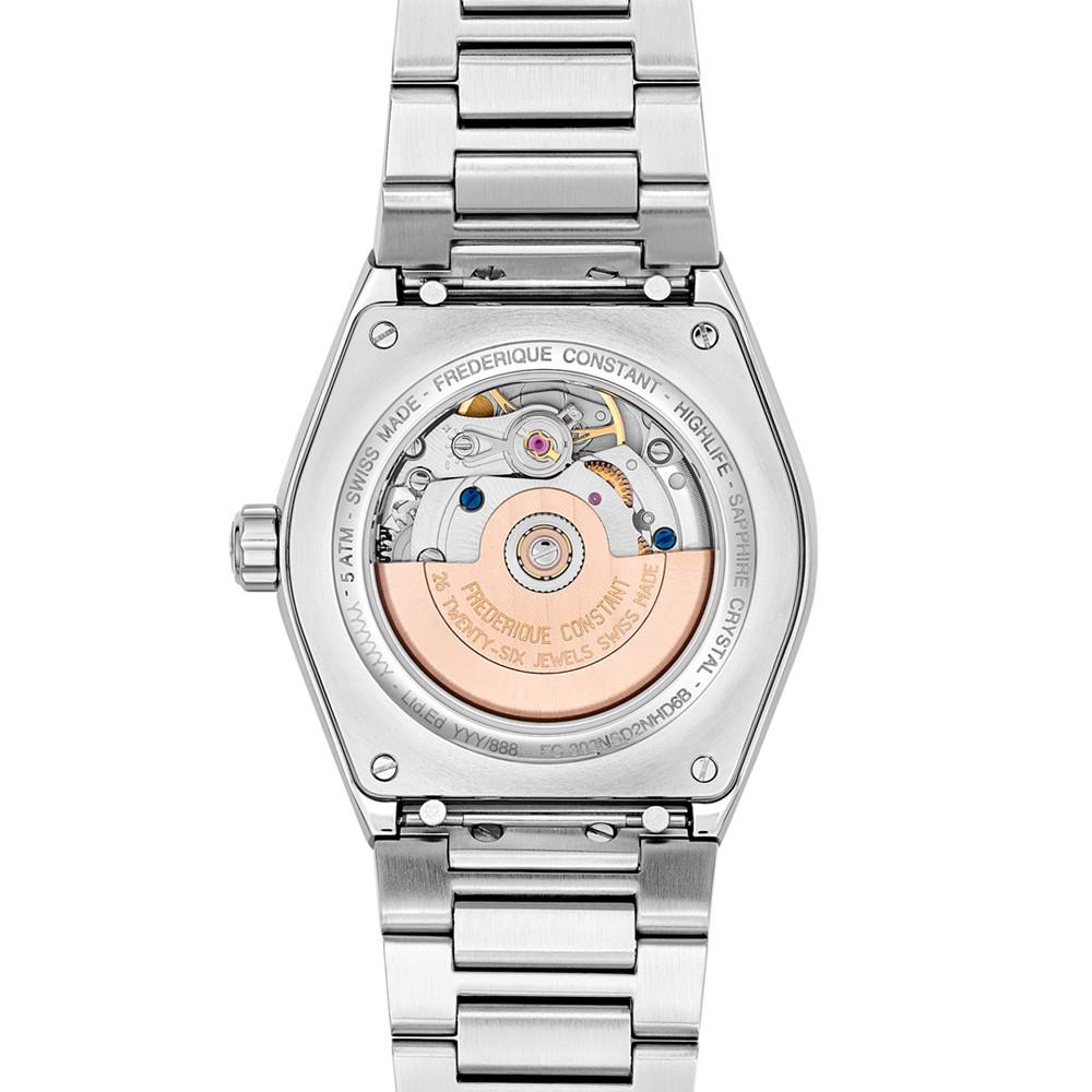 Women's Swiss Automatic Highlife Diamond (1/2 ct. t.w.) Stainless Steel Bracelet Watch 34mm商品第4张图片规格展示
