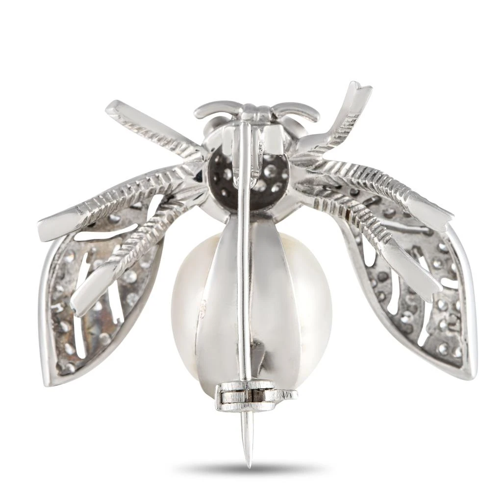 商品[二手商品] Non Branded|LB Exclusive 18K White Gold 0.60ct Diamond and Pearl Insect Brooch,价格¥13158,第2张图片详细描述