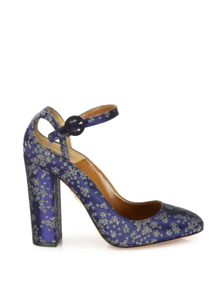 商品Aquazzura|Sweet Thing Stardust-Print Block Heel Pumps,价格¥2173,第5张图片详细描述