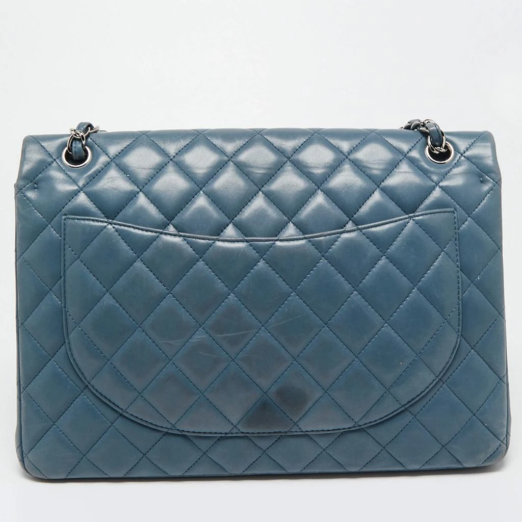 商品[二手商品] Chanel|Chanel Blue Quilted Caviar Leather Maxi Classic Double Flap Bag,价格¥22871,第4张图片详细描述