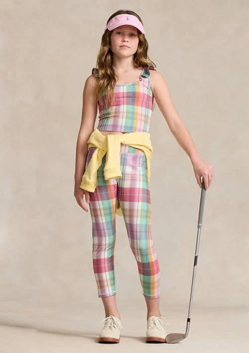 商品Ralph Lauren|Lauren Childrenswear Girls 7 16 Madras Printed Performance Crop Leggings,价格¥452,第2张图片详细描述