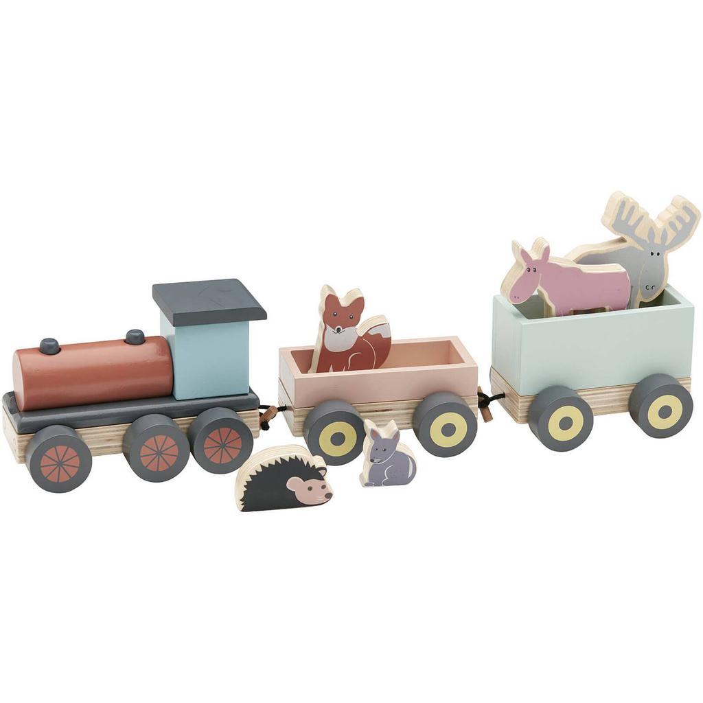 商品Kids Concept|Kids Concept Edvin Animal Wood Train,价格¥196,第1张图片