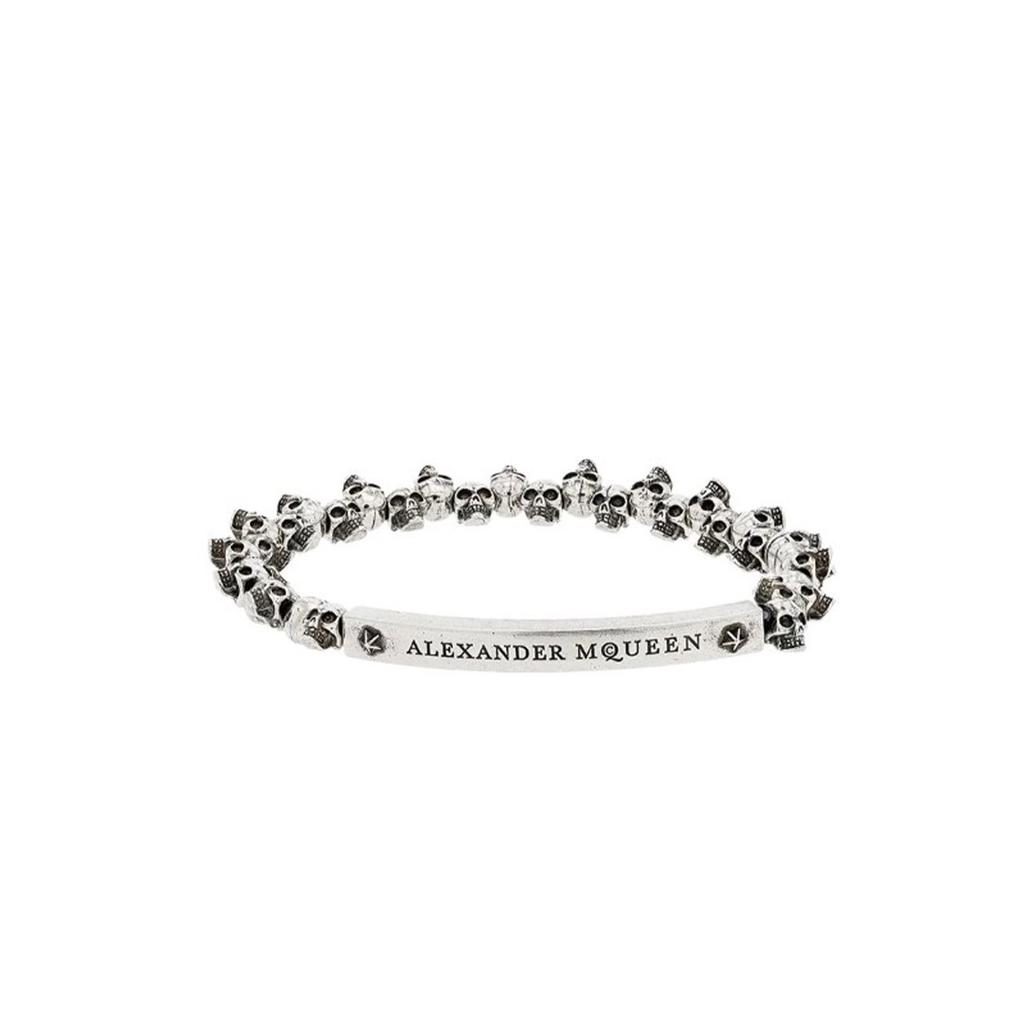 Alexander McQueen Silver Mini Skull Bracelet商品第1张图片规格展示