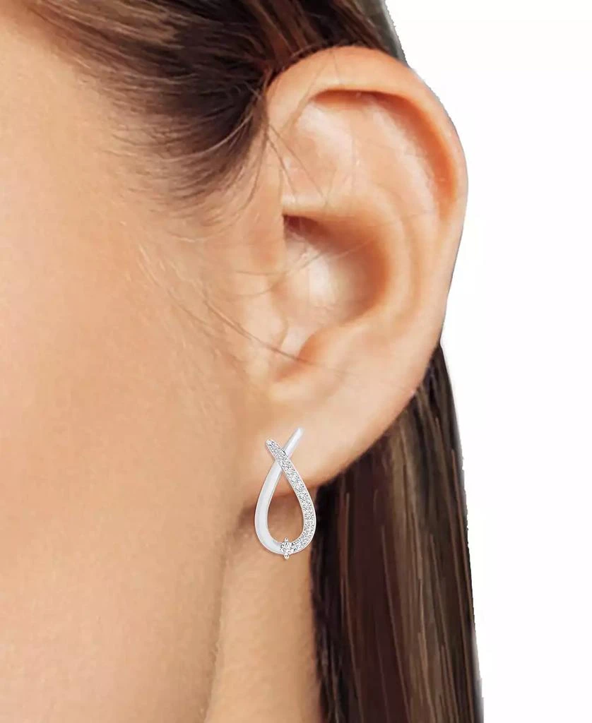 商品Macy's|2-Pc. Set Diamond Pendant Necklace & Matching Earrings Set (1/2 ct. t.w.) in Sterling Silver,价格¥5925,第5张图片详细描述