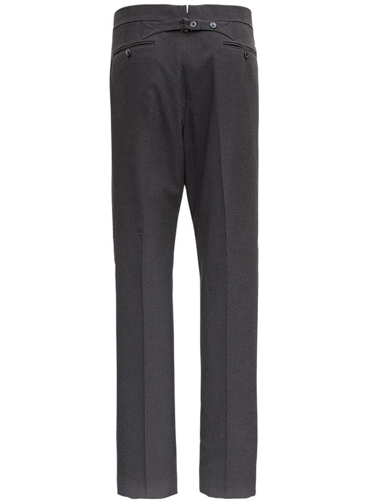 商品Thom Browne|Gray Buclé Cotton Tailored Trousers with 4bar Detail,价格¥7827,第2张图片详细描述