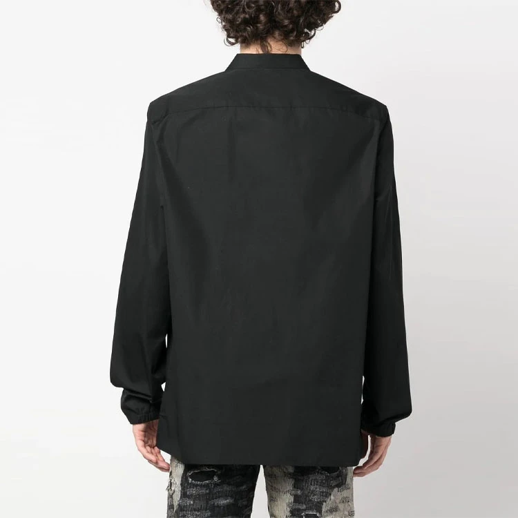 商品[国内直发] Givenchy|GIVENCHY纪梵希 SS23 字母Logo印花拉链长袖衬衫 男款 黑色,价格¥4170,第4张图片详细描述