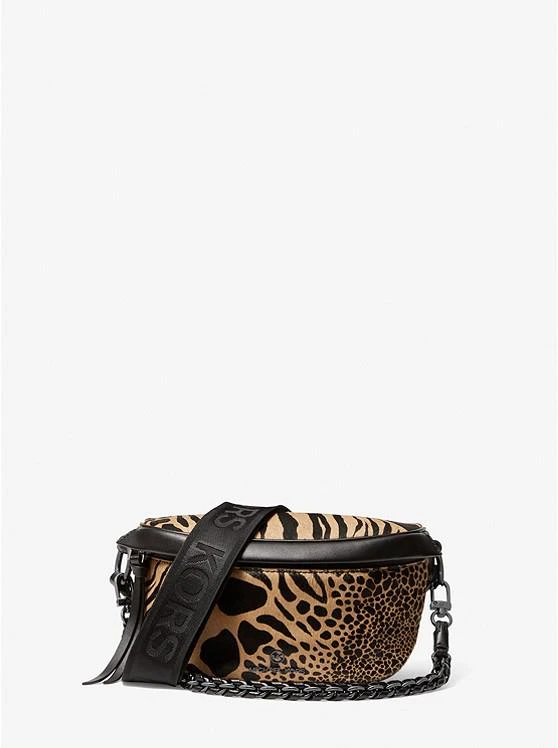 商品Michael Kors|Slater Extra-Small Animal Print Calf Hair and Leather Sling Pack,价格¥986,第1张图片