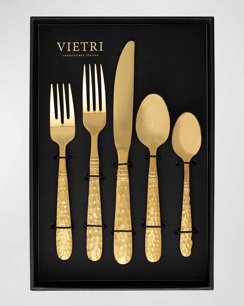 Vietri Martellato Gold Five-Piece Place Setting, Set of 4 from Neiman Marcus