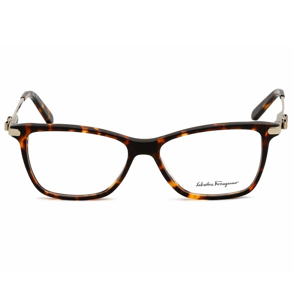 商品Salvatore Ferragamo|Salvatore Ferragamo Women's Eyeglasses - Dark Tortoise/Gold Acetate Frame | SF2872 272,价格¥474,第2张图片详细描述