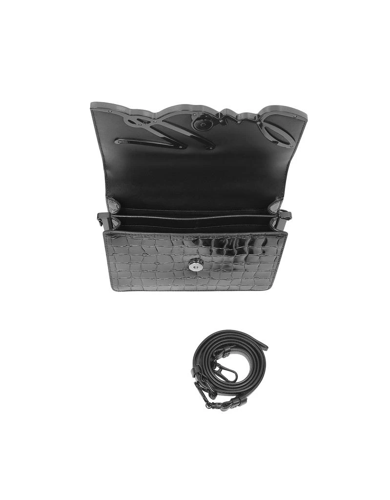 商品Karl Lagerfeld Paris|K/Signature黑色漆皮单肩包,价格¥1543,第2张图片详细描述