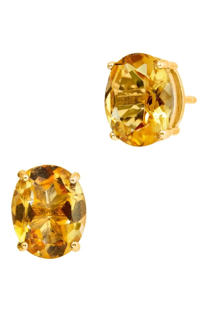 商品Savvy Cie Jewels|18K Gold Vermeil 9X7 Oval Gem Basket Set Total Carat Weight 3.50 Cts,价格¥317,第3张图片详细描述