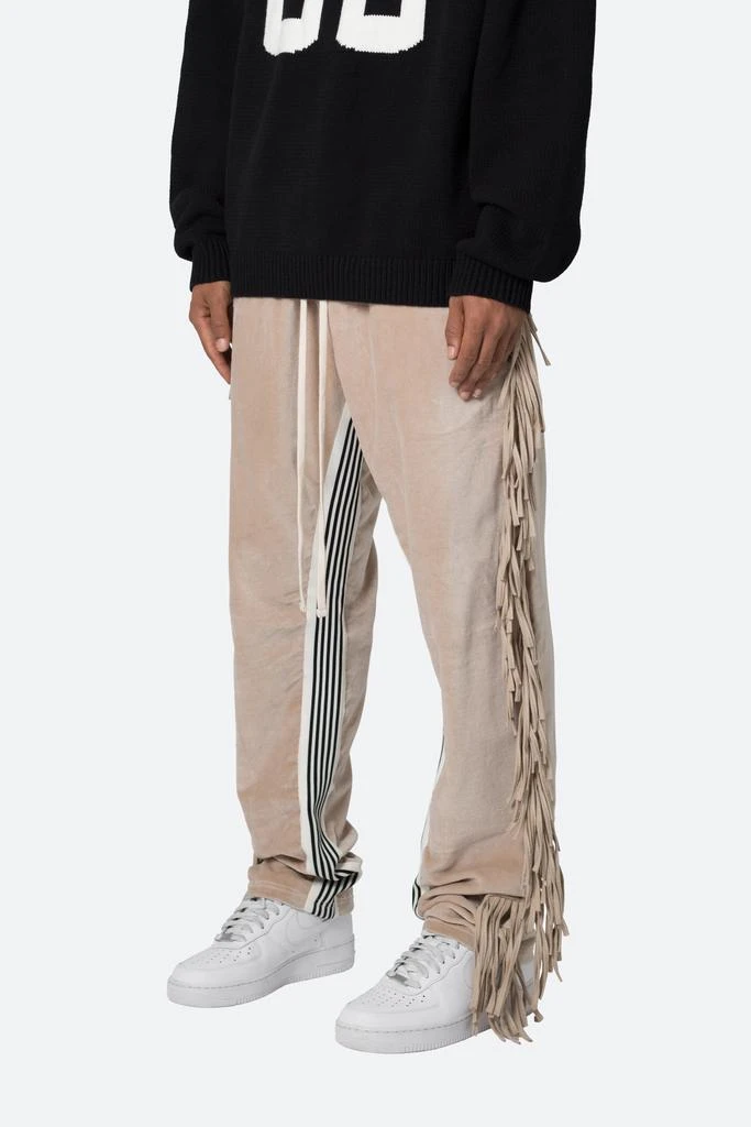 商品MNML|Fringe Velour Sweatpants - Dust,价格¥361,第2张图片详细描述