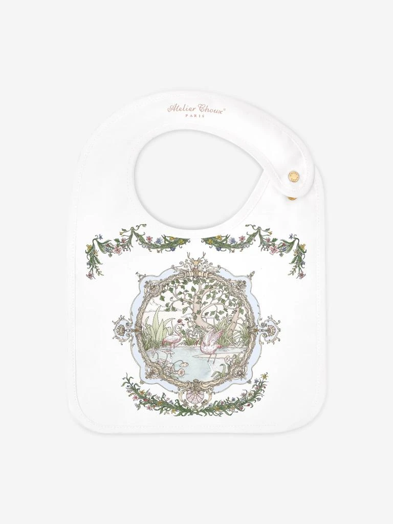 商品Atelier Choux|Atelier Choux Baby Satin Tapestry Bib in White,价格¥316,第1张图片