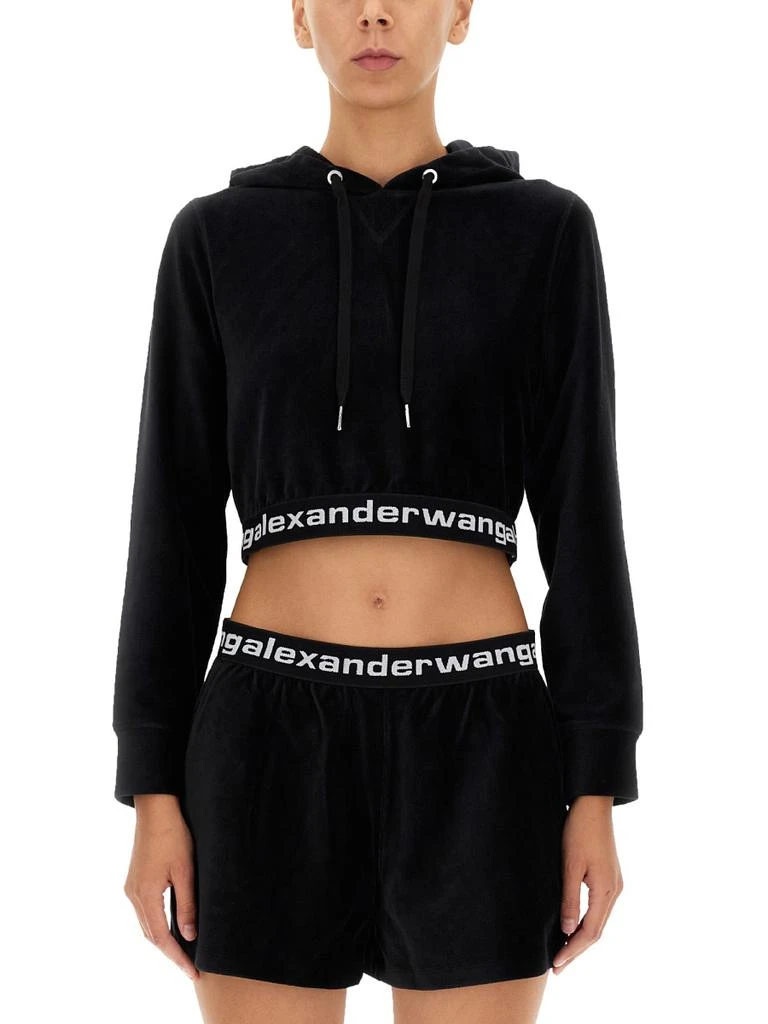 商品Alexander Wang|CROPPED SWEATSHIRT,价格¥2535,第1张图片