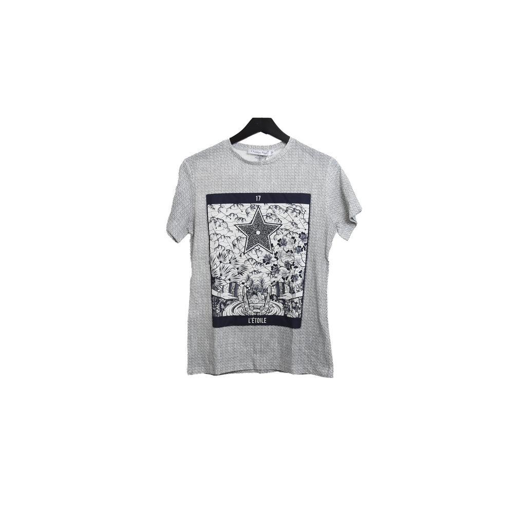 商品Dior|Dior 17 L'Etoile Star Flora Print T-Shirt Navy White,价格¥4880,第1张图片